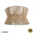 GloboStar® BISBEE 02205 Boho Κρεμαστό Φωτιστικό Οροφής Μονόφωτο 1 x E27 AC220-240V IP20 - Φ80 x Υ48cm - Μπεζ Λεπτό Σχοινί Τριχιά Πλέγμα - 5 Χρόνια Εγγύηση