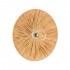 GloboStar® COLOMBO 02277 Boho Φωτιστικό Τοίχου - Απλίκα Μονόφωτο 1 x E27 AC 220-240V IP20 - Φ40 x Υ4.5cm - Μπεζ Καφέ Φυσική Ράφια Άχυρο Πλέγμα - 5 Χρόνια Εγγύηση