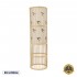 GloboStar® FALKLAND 02307 Boho Επιδαπέδιο Φωτιστικό Μονόφωτο 1 x E27 AC220-240V IP20 - Φ30 x Υ100cm - Λευκό Υφασμάτινο με Μάυρες Λεπτομέρειες και Μπεζ Ξύλινο Μπαμπού Πλέγμα - 5 Χρόνια Εγγύηση