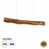 GloboStar® KATRINA 02320 Boho Κρεμαστό Φωτιστικό Οροφής LED 60W AC220-240V IP20 - Φ10 x Μ100cm - Μπεζ Ξύλινο - Φυσικό Λευκό 4500K - 5 Χρόνια Εγγύηση