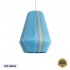GloboStar® SALERNO 02336 Boho Κρεμαστό Φωτιστικό Οροφής Μονόφωτο 1 x E27 AC220-240V IP20 - Φ50 x Υ60cm - Γαλάζιο με Μωβ και Πράσινο με Κίτρινες Λεπτομέριες Λεπτό Νήμα Βαμβακερό Πλέγμα - 5 Χρόνια Εγγύηση