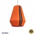 GloboStar® SALERNO 02337 Boho Κρεμαστό Φωτιστικό Οροφής Μονόφωτο 1 x E27 AC220-240V IP20 - Φ50 x Υ60cm - Πορτοκαλί με Μαύρο και Καφέ με Κίτρινες Λεπτομέριες Λεπτό Νήμα Βαμβακερό Πλέγμα - 5 Χρόνια Εγγύηση