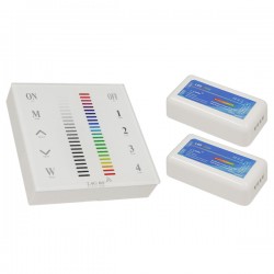 Ασύρματος LED RGB Controller με Χειριστήριο Τοίχου Αφής 2.4G RF 12v (288w) - 24v (576w) DC για Δυο Group GloboStar 04052