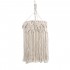 GloboStar® CONGO 36206 Boho - Μακραμέ - Macrame Κρεμαστό Φωτιστικό Οροφής Μονόφωτο 1 x E27 Πλεκτό Χειροποίητο Μπεζ Υφασμάτινο με Σχοινί Φ30 x Υ50cm
