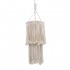 GloboStar® ZAMBIA 36208 Boho - Μακραμέ - Macrame Κρεμαστό Φωτιστικό Οροφής Μονόφωτο 1 x E27 Πλεκτό Χειροποίητο Μπεζ Υφασμάτινο με Σχοινί Φ30 x Υ60cm