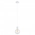 GloboStar® 36217 HANNA Μοντέρνο Κρεμαστό Φωτιστικό Οροφής Ανάρτηση με Λευκό Ντουί 1 x E27 για Τοποθέτηση Καπέλων Φωτιστικών Μονόφωτο Λευκό Φ4 x Y110cm