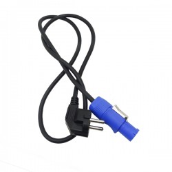 Ρευματολήπτης POWERCON 2 Pin Μήκος 110cm Schuko EU Plug High Quality GloboStar 51192