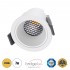 GloboStar® PLUTO-S 60249 Χωνευτό LED Spot Downlight TrimLess Φ6.4cm 7W 875lm 38° AC 220-240V IP20 Φ6.4 x Υ4.9cm - Στρόγγυλο - Λευκό & Anti-Glare HoneyComb - Θερμό Λευκό 2700K - Bridgelux COB - 5 Years Warranty