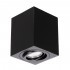 GloboStar® AKIRA 60621 Επιφανειακό Κινούμενο Τετράγωνο Φωτιστικό Σποτ Αλουμινίου με Ντουί GU10 AC 220-240V IP44 Μ8 x Π8 x Υ10cm - Μαύρο - 5 Years Warranty