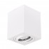 GloboStar® AKIRA 60622 Επιφανειακό Κινούμενο Τετράγωνο Φωτιστικό Σποτ Αλουμινίου με Ντουί GU10 AC 220-240V IP44 Μ8 x Π8 x Υ10cm - Λευκό - 5 Years Warranty