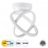 GloboStar® AMELIA 61053 Φωτιστικό Οροφής Design LED CCT 20W 2400lm 300° AC 220-240V - Εναλλαγή Φωτισμού μέσω Διακόπτη On/Off All In One Ψυχρό 6000k+Φυσικό 4500k+Θερμό 2700k Μ24.5 x Π16 x Υ25cm - Λευκό