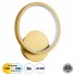 GloboStar® TED 61072 Φωτιστικό Τοίχου - Απλίκα Design LED CCT 9W 1080lm 300° AC 220-240V - Εναλλαγή Φωτισμού μέσω Διακόπτη On/Off All In One Ψυχρό 6000k+Φυσικό 4500k+Θερμό 2700k Μ20 x Π5.5 x Υ23cm - Χρυσό Βούρτσας