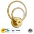 GloboStar® FREDDIE 61078 Φωτιστικό Τοίχου - Απλίκα Design LED CCT 15W 1800lm 300° AC 220-240V - Εναλλαγή Φωτισμού μέσω Διακόπτη On/Off All In One Ψυχρό 6000k+Φυσικό 4500k+Θερμό 2700k Μ20 x Π7.5 x Υ25cm - Χρυσό Βούρτσας