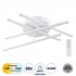 GloboStar® DRACO 61096 Φωτιστικό Οροφής Γραμμικό Linear Design LED CCT 60W 7380lm 120° AC 220-240V - Εναλλαγή Φωτισμού μέσω Τηλεχειριστηρίου All In One Ψυχρό 6000k+Φυσικό 4500k+Θερμό 2700k Dimmable Φ60 x Υ11cm - Λευκό - 3 Years Warranty