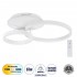 GloboStar® VENOM 61121 Φωτιστικό Οροφής Δαχτυλίδι-Κύκλος LED CCT 67W 8107lm 360° AC 220-240V - Εναλλαγή Φωτισμού μέσω Τηλεχειριστηρίου All In One Ψυχρό 6000k+Φυσικό 4500k+Θερμό 2700k Dimmable Φ25+40cm+BackLight - Λευκό - 3 Years Warranty
