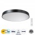 GloboStar® BURTON 61204-S Πλαφονιέρα Οροφής LED CCT 100W 11020lm 120° AC 220-240V - Εναλλαγή Φωτισμού μέσω Τηλεχειριστηρίου All In One Ψυχρό 6000k+Φυσικό 4500k+Θερμό 2700k Dimmable Φ80cm - Μαύρο - 3 Years Warranty