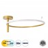 GloboStar® VERONA 61225 Φωτιστικό Οροφής Δαχτυλίδι-Κύκλος LED CCT 36W 4032lm 360° AC 220-240V - Εναλλαγή Φωτισμού μέσω Διακόπτη On/Off All In One Ψυχρό 6000k+Φυσικό 4500k+Θερμό 2700K Φ60 x Υ26cm - Χρυσό Βούρτσας - 3 Χρόνια Εγγύηση