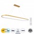 GloboStar® BOLIVAR 61274 Κρεμαστό Φωτιστικό Οροφής Design LED CCT 54W 6210lm 300° AC 220-240V - Εναλλαγή Φωτισμού μέσω Τηλεχειριστηρίου All In One Ψυχρό 6000k+Φυσικό 4500k+Θερμό 2700k Dimmable Μ120 x Π30 x Υ2cm - Χρυσό Βούρτσας - 3 Years Warranty