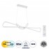 GloboStar® DOLORES 61280 Κρεμαστό Φωτιστικό Οροφής Design LED CCT 105W 11760lm 300° AC 220-240V - Εναλλαγή Φωτισμού μέσω Τηλεχειριστηρίου All In One Ψυχρό 6000k+Φυσικό 4500k+Θερμό 2700k Dimmable Μ110 x Π17 x Υ17.5cm - Λευκό - 3 Years Warranty