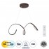 GloboStar® SPIRALE 61287 Κρεμαστό Φωτιστικό Οροφής Design LED CCT 75W 8400lm 300° AC 220-240V - Εναλλαγή Φωτισμού μέσω Τηλεχειριστηρίου All In One Ψυχρό 6000k+Φυσικό 4500k+Θερμό 2700k Dimmable Μ72 x Π25 x Υ30cm - Καφέ - 3 Years Warranty