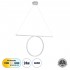 GloboStar® ROME 61295 Κρεμαστό Φωτιστικό Οροφής Linear Design LED CCT 24W 2640lm 200° AC 220-240V - Εναλλαγή Φωτισμού μέσω Διακόπτη On/Off All In One Ψυχρό 6000k+Φυσικό 4500k+Θερμό 2700k Μ65.5 x Π4 x Υ33cm - Λευκό - 3 Years Warranty