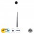 GloboStar® TEARS 61315 Φωτιστικό Τοίχου - Απλίκα Design LED CCT 3W 330lm 180° AC 220-240V - Εναλλαγή Φωτισμού μέσω Διακόπτη On/Off All In One Ψυχρό 6000k+Φυσικό 4500k+Θερμό 2700k Φ3.2 x Υ51.5cm - Μαύρο - 3 Years Warranty