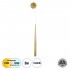 GloboStar® TEARS 61316 Φωτιστικό Τοίχου - Απλίκα Design LED CCT 3W 330lm 180° AC 220-240V - Εναλλαγή Φωτισμού μέσω Διακόπτη On/Off All In One Ψυχρό 6000k+Φυσικό 4500k+Θερμό 2700k Φ3.2 x Υ51.5cm - Χρυσό Βούρτσας - 3 Years Warranty
