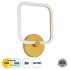 GloboStar® ELIZA 61344 Φωτιστικό Τοίχου - Απλίκα Design LED CCT 8W 960lm 360° AC 220-240V - Εναλλαγή Φωτισμού μέσω Διακόπτη On/Off All In One Ψυχρό 6000k+Φυσικό 4500k+Θερμό 2700k Μ22 x Π5 x Υ28.5cm - Χρυσό - 3 Years Warranty