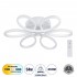 GloboStar® MARGARET 61401 Φωτιστικό Οροφής Design LED CCT 54W 6210lm 360° AC 220-240V - Εναλλαγή Φωτισμού μέσω Τηλεχειριστηρίου All In One Ψυχρό 6000k+Φυσικό 4500k+Θερμό 2700k Dimmable Φ57 x Υ12cm - Λευκό - 3 Years Warranty