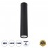 GloboStar® DUCT 61618 Επιφανειακό Στρόγγυλο Φωτιστικό Σποτ Αλουμινίου με Ντουί GU10 VDE Certified AC 220-240V IP44 Φ6 x Υ30cm - Μαύρο - 5 Years Warranty