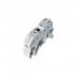 GloboStar® FAST-CONNECT 69900 Μονή Κλέμα Ράγας Ταχείας Σύνδεσης & Διακλάδωσης Καλωδίων για Ηλεκτρολογικούς Πίνακες - 1 x Είσοδος & 1 x Έξοδος με Συμβατή Διατομή Καλωδίων 0.2mm² έως 4mm² - 600V 32A Max - Μ4.5 x Π1 x Υ3.2cm - Γκρι & Λευκό - Πακέ