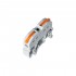 GloboStar® FAST-CONNECT 69904 Μονή Κλέμα Ράγας Ταχείας Σύνδεσης & Διακλάδωσης Καλωδίων για Ηλεκτρολογικούς Πίνακες - 1 x Είσοδος & 1 x Έξοδος με Συμβατή Διατομή Καλωδίων 0.2mm² έως 4mm² - 600V 32A Max - Μ4.5 x Π1 x Υ3.2cm - Γκρι & Πορτοκαλί - 