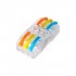 GloboStar® FAST-CONNECT 69908 Τριπλή Κλέμα Ταχείας Σύνδεσης & Διακλάδωσης Καλωδίων - 3 x Είσοδοι & 3 x Έξοδοι με Συμβατή Διατομή Καλωδίων 0.08mm² έως 2.5mm² - 250V/4KV 32A Max - Μ4 x Π4 x Υ1.5cm - Διάφανο με Πορτοκαλί, Κίτρινο & Μπλε - Πακέτο 