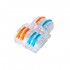 GloboStar® FAST-CONNECT 69909 Διπλή σε Τετραπλή Κλέμα Ταχείας Σύνδεσης & Διακλάδωσης Καλωδίων - 2 x Είσοδοι & 4 x Έξοδοι με Συμβατή Διατομή Καλωδίων 0.08mm² έως 2.5mm² - 250V/4KV 32A Max - Μ2.6 x Π4 x Υ1.5cm - Διάφανο με Πορτοκαλί & Μπλε - Πακ