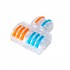 GloboStar® FAST-CONNECT 69910 Διπλή σε Εξαπλή Κλέμα Ταχείας Σύνδεσης & Διακλάδωσης Καλωδίων - 2 x Είσοδοι & 6 x Έξοδοι με Συμβατή Διατομή Καλωδίων 0.08mm² έως 2.5mm² - 250V/4KV 32A Max - Μ3.6 x Π4 x Υ1.5cm - Διάφανο με Πορτοκαλί & Μπλε - Πακέτ