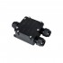 GloboStar® FAST-CONNECT 69915 Τριπλό Υ Αδιάβροχο IP68 Κυτίο Ταχείας Σύνδεσης & Διακλάδωσης Καλωδίων - 3 x Είσοδοι - Εσωτερική Τετραπλή Κλέμα με Συμβατή Διατομή Καλωδίων 4 x 0.5mm² έως 4 x 2.5mm² - 500V 41A Max - Μ13 x Π8 x Υ4cm - Μαύρο - 5 Years Warra