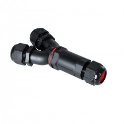 GloboStar® FAST-CONNECT 69918 Τριπλός Υ Αδιάβροχος IP68 Σύνδεσμος Ταχείας Σύνδεσης & Διακλάδωσης Καλωδίων - 1 x Είσοδος & 2 x Έξοδος - Εσωτερική Τριπλή Κλέμα με Συμβατή Διατομή Καλωδίων 3 x 0.5mm² έως 3 x 4mm² - 450V 24A Max - Μ13.5 x Π7.5 x Υ3cm 