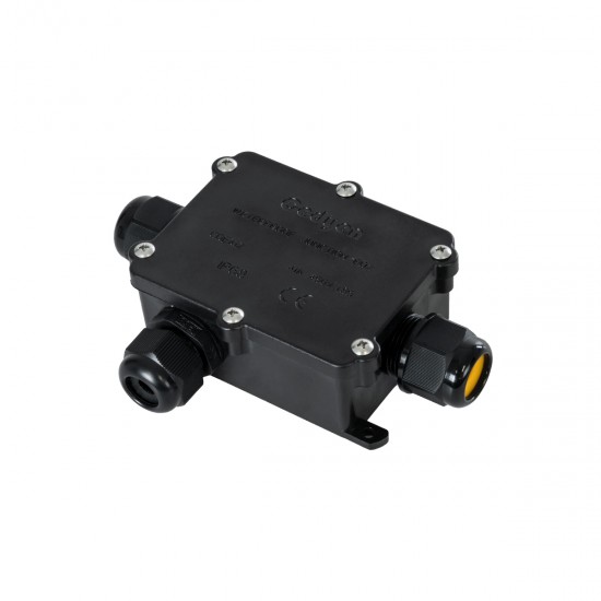 GloboStar® FAST-CONNECT 69922 Τριπλό Υ Αδιάβροχο IP68 Κυτίο Ταχείας Σύνδεσης & Διακλάδωσης Καλωδίων - 3 x Είσοδοι - Εσωτερική Τριπλή Κλέμα με Συμβατή Διατομή Καλωδίων 3 x 0.5mm² έως 3 x 2.5mm² - 450V 41A Max - Μ14 x Π9.5 x Υ4cm - Μαύρο - 5 Years Warra