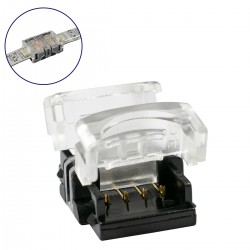 GloboStar® 70723 Αδιάβροχος Ταχυσύνδεσμος Ένωσης IP65 - Strip To Strip Connector για Ένωση 2 x RGB Αδιάβροχες Ταινίες LED Πλάτους 10mm