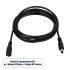 GloboStar® 70745 Καλώδιο Τροφοδοσίας DC Προέκταση 2 Μέτρων από Jack 2.1x5.5mm Male σε Female 2.1x5.5mm Μ200 x Π1.1cm Μαύρο