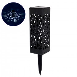 GloboStar® TRIBAL 71525 ΣΕΤ 4 Τεμαχίων Αυτόνομα Ηλιακά Φωτιστικά LED SMD 0.80W/Τεμ. 80lm/Τεμ. με Ενσωματωμένη Μπαταρία 600mAh - Φωτοβολταϊκό Πάνελ με Αισθητήρα Ημέρας-Νύχτας Αδιάβροχο IP65 Φανάρι Κήπου Τετράγωνο Ψυχρό Λευκό 6000K Μ6 x Π6 x Υ18cm - 1 Χρόνo