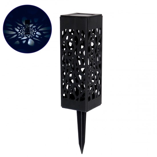 GloboStar® TRIBAL 71525 ΣΕΤ 4 Τεμαχίων Αυτόνομα Ηλιακά Φωτιστικά LED SMD 0.80W/Τεμ. 80lm/Τεμ. με Ενσωματωμένη Μπαταρία 600mAh - Φωτοβολταϊκό Πάνελ με Αισθητήρα Ημέρας-Νύχτας Αδιάβροχο IP65 Φανάρι Κήπου Τετράγωνο Ψυχρό Λευκό 6000K Μ6 x Π6 x Υ18cm - 1 Χρόνo
