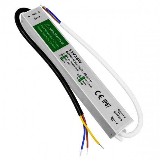 GloboStar® 73051 Μεταλλικό Τροφοδοτικό SELV για Προϊόντα LED 36W 3A - AC 220-240V σε DC 12V - Αδιάβροχο IP67 L22.1 x W3 x H2cm - 3 Χρόνια Εγγύηση