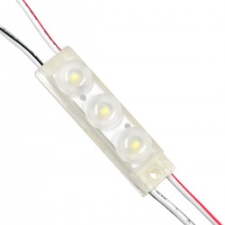 GloboStar® 73709 20 Τεμάχια x LED Modules 3 x SMD 3030 LUMILED LUXEON CHIP 1W 140lm DC 12V Αδιάβροχο IP67 Ψυχρό Λευκό 6000K