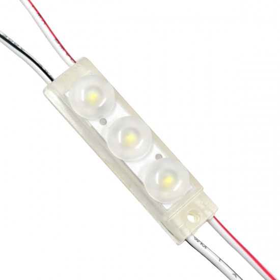 GloboStar® 73709 20 Τεμάχια x LED Modules 3 x SMD 3030 LUMILED LUXEON CHIP 1W 140lm DC 12V Αδιάβροχο IP67 Ψυχρό Λευκό 6000K