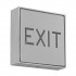 GloboStar® SENSATI 75650 Φωτιστικό Τοίχου Ένδειξης EXIT LED 1W AC 220-240V IP20 - Σώμα Αλουμινίου - Μ11 x Π11 x Υ3cm - Πράσινο