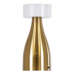 GloboStar® DOLLY 76470 Μοντέρνο Επιτραπέζιο Φωτιστικό Πορτατίφ LED 1.5W 105lm 120° DC 5V Επαναφορτιζόμενο με Μπαταρία Li-ion 1800mAh - Διακόπτη Αφής με 3 Εναλλαγές Φωτισμού CCT Θερμό - Φυσικό - Ψυχρό 1500K - 4500K - 6000K Dimmable - D9 x 21cm - Χρυσό