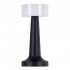 GloboStar® NANNA 76472 Μοντέρνο Επιτραπέζιο Φωτιστικό Πορτατίφ LED 1.5W 105lm 120° DC 5V Επαναφορτιζόμενο με Μπαταρία Li-ion 1800mAh - Διακόπτη Αφής με 3 Εναλλαγές Φωτισμού CCT Θερμό - Φυσικό - Ψυχρό 1500K - 4500K - 6000K Dimmable - D9 x 21cm - Μαύρο