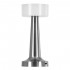 GloboStar® NANNA 76473 Μοντέρνο Επιτραπέζιο Φωτιστικό Πορτατίφ LED 1.5W 105lm 120° DC 5V Επαναφορτιζόμενο με Μπαταρία Li-ion 1800mAh - Διακόπτη Αφής με 3 Εναλλαγές Φωτισμού CCT Θερμό - Φυσικό - Ψυχρό 1500K - 4500K - 6000K Dimmable - D9 x 21cm - Ασημί