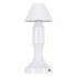 GloboStar® LUNNA 76476 Μοντέρνο Επιτραπέζιο Φωτιστικό Πορτατίφ LED 1.5W 105lm 120° DC 5V Επαναφορτιζόμενο με Μπαταρία Li-ion 1800mAh - Διακόπτη Αφής με 3 Εναλλαγές Φωτισμού CCT Θερμό - Φυσικό - Ψυχρό 1500K - 4500K - 6000K Dimmable - D9 x 23cm - Λευκό